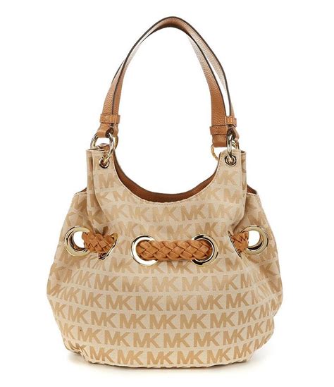 NWT MICHAEL Michael Kors Signature Tasseled Braided 